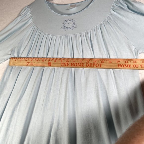 Calida Switzerland Womens Nightgown Size M Blue Long Sleeve Cotton 33346 - Picture 12 of 12